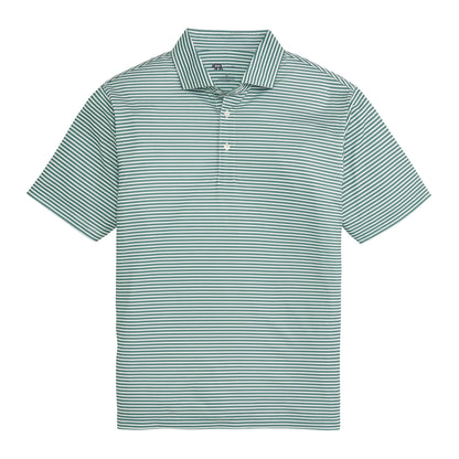 Onward Reserve Guide Stripe Performance Pique Polo - Mallard Green