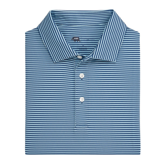 Onward Reserve Echo Stripe Performance Polo - Ensign Blue