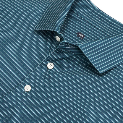 Onward Reserve Scout Stripe Performance Polo - Blue Wing Teal