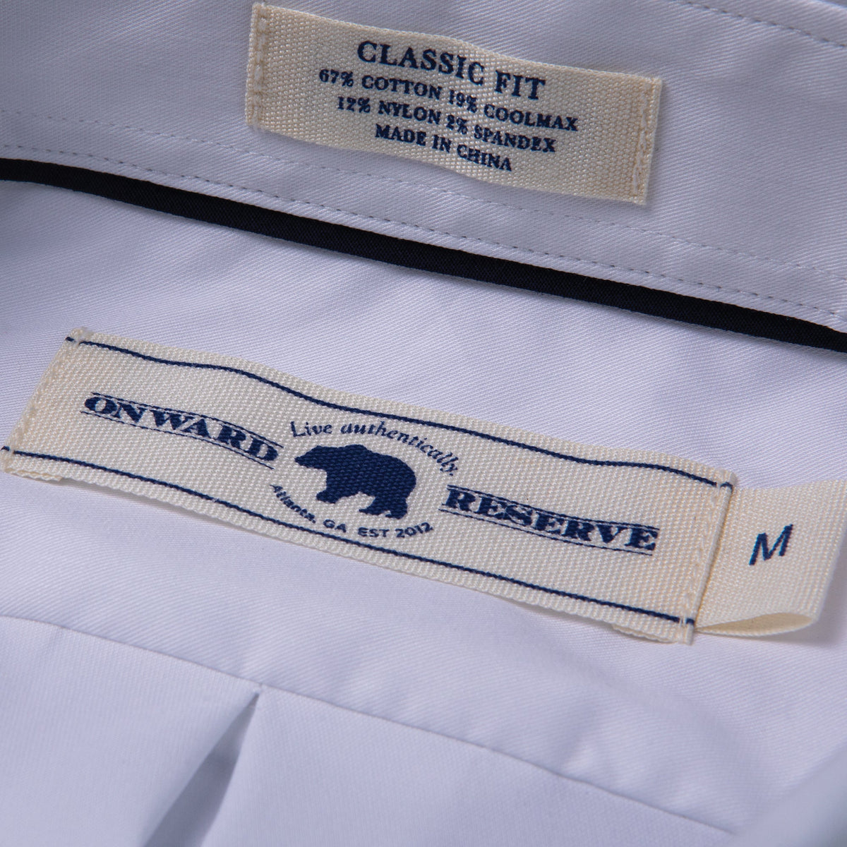 Onward Reserve White Classic Fit Quad Woven