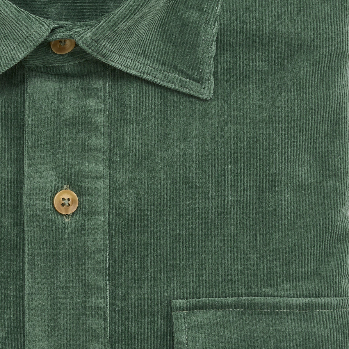 Onward Reserve Stretch Cord Half Button Shirt - Dark Forest