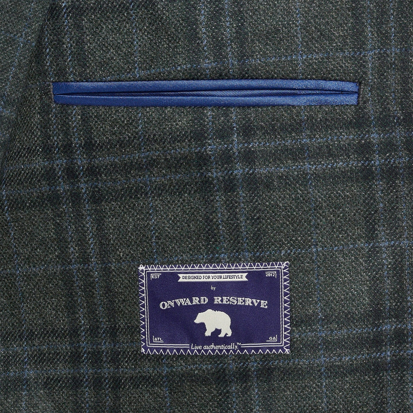 Onward Reserve Loro Piana Deep Grass Plaid Sport Coat