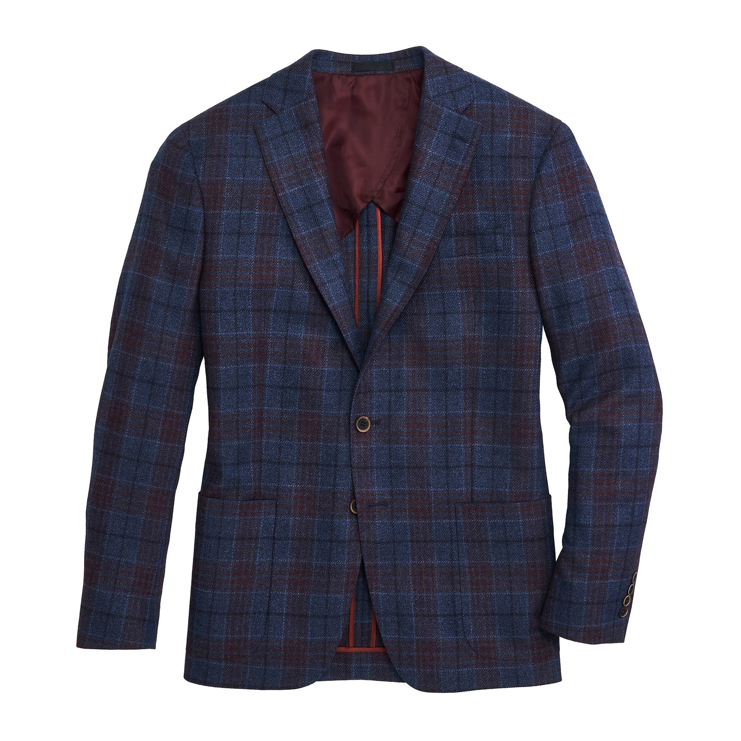 Onward Reserve Loro Piana Horizon Plaid Sport Coat - Blue Horizon
