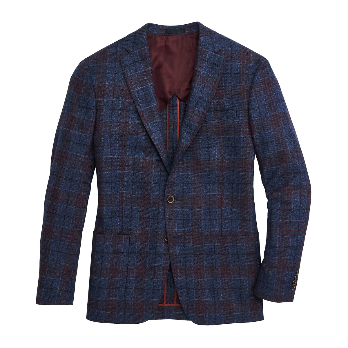 Onward Reserve Loro Piana Horizon Plaid Sport Coat - Blue Horizon