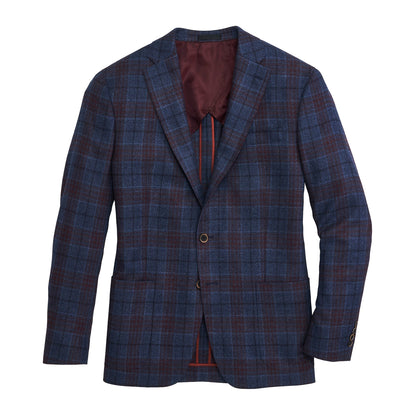 Onward Reserve Loro Piana Horizon Plaid Sport Coat - Blue Horizon