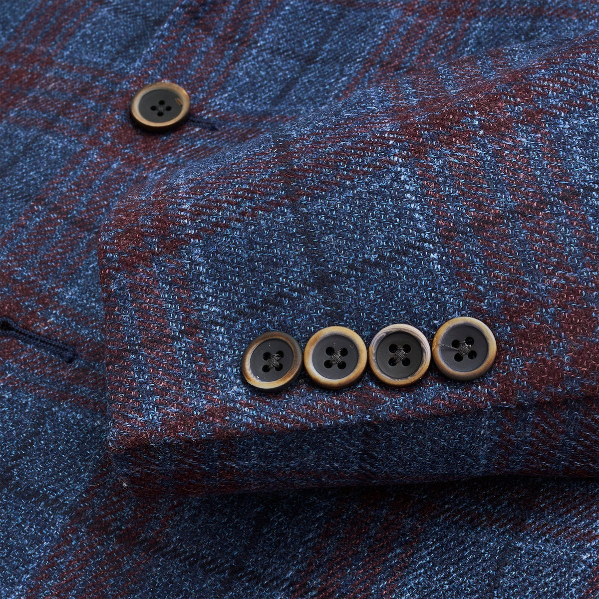 Onward Reserve Loro Piana Horizon Plaid Sport Coat - Blue Horizon