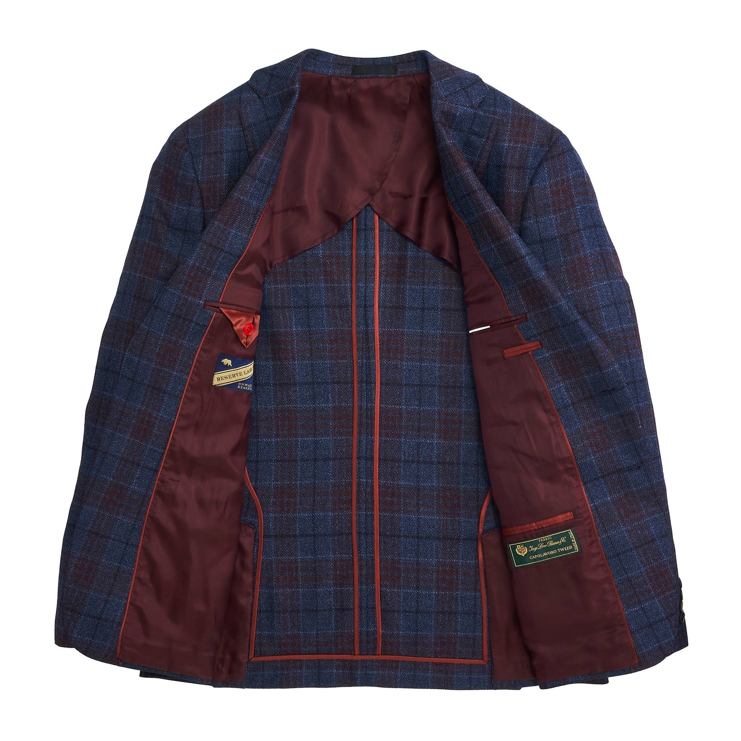 Onward Reserve Loro Piana Horizon Plaid Sport Coat - Blue Horizon
