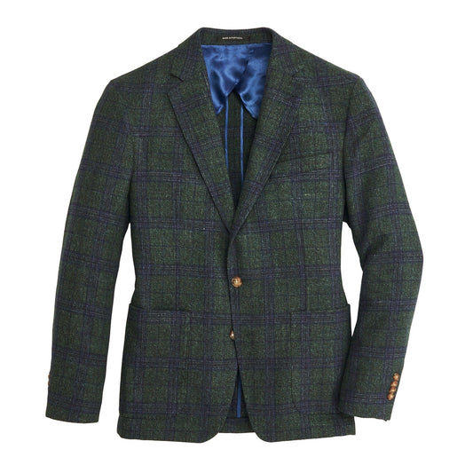 Onward Reserve Vitale Barberis Pine/True Navy Plaid Sport Coat - Smoke Pine