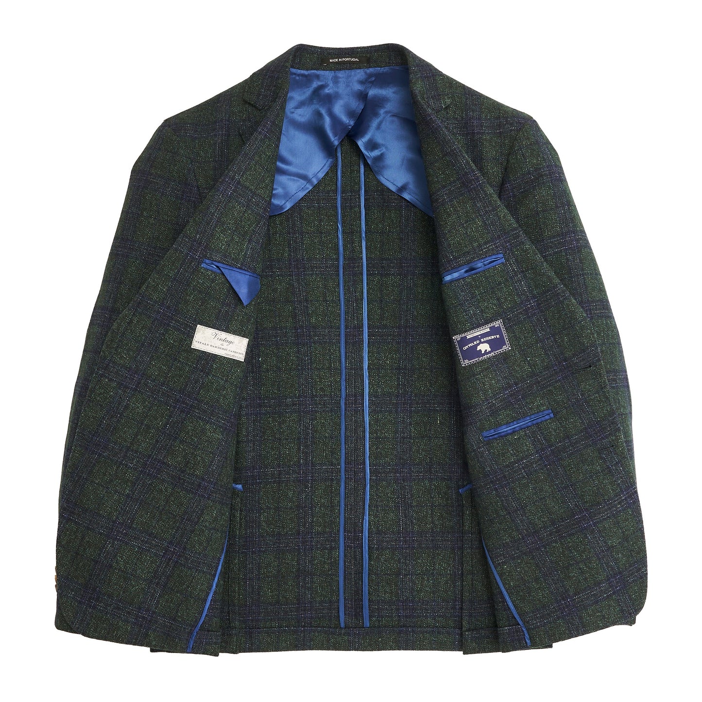 Onward Reserve Vitale Barberis Pine/True Navy Plaid Sport Coat - Smoke Pine