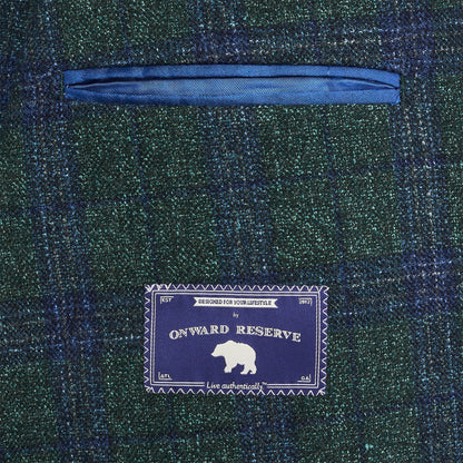 Onward Reserve Vitale Barberis Pine/True Navy Plaid Sport Coat - Smoke Pine