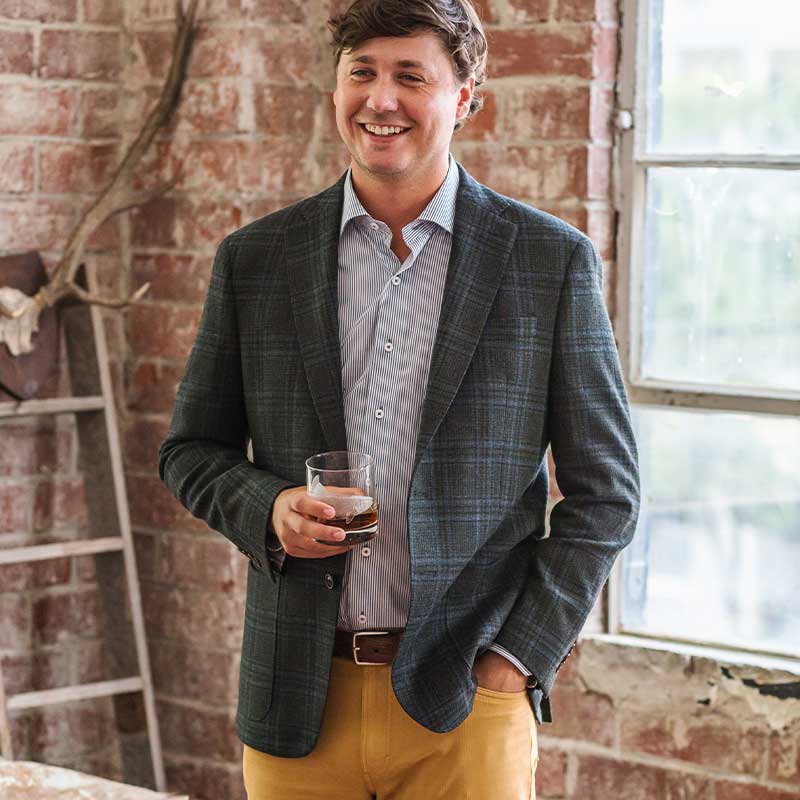 Onward Reserve Di Fabio Pine Grove/Moonlight Plaid Sport Coat