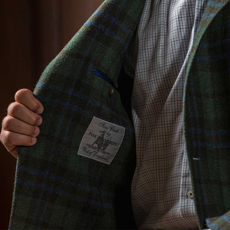 Onward Reserve Fox Brothers Forest/Marina Plaid Sport Coat