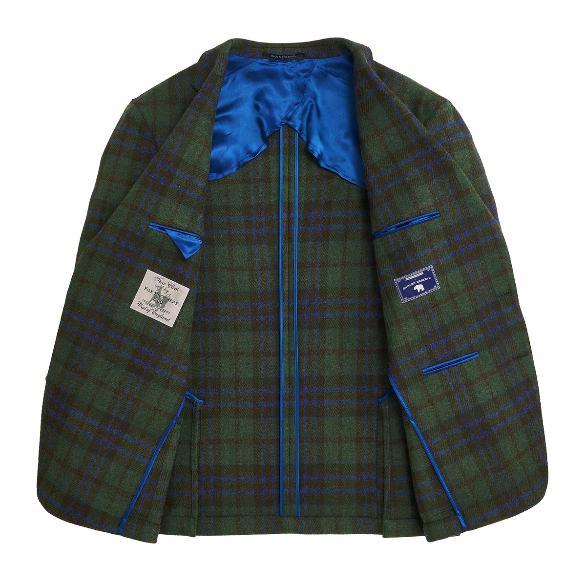 Onward Reserve Fox Brothers Forest/Marina Plaid Sport Coat