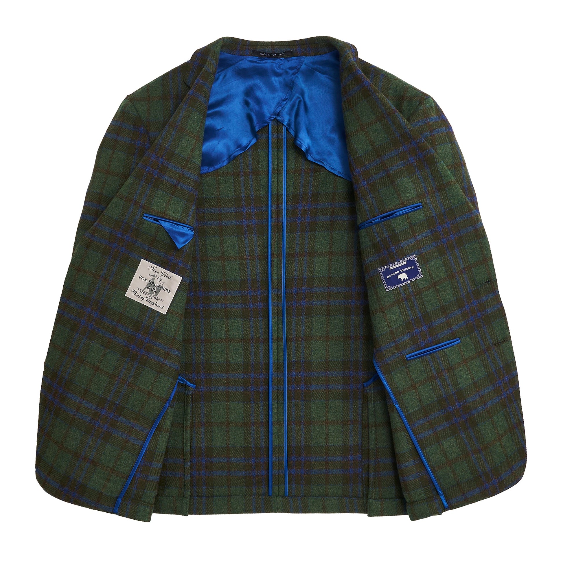 Onward Reserve Fox Brothers Forest/Marina Plaid Sport Coat