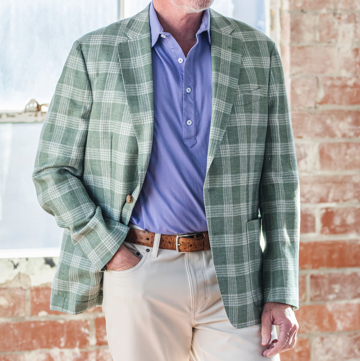 Onward Reserve Drago Vintage Green Plaid Sport Coat