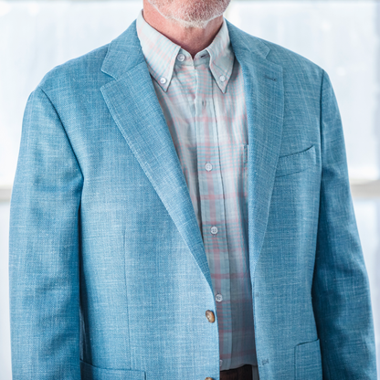 Onward Reserve Drago Cabana Blue Solid Sport Coat