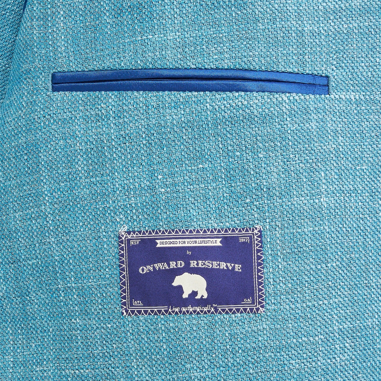 Onward Reserve Drago Cabana Blue Solid Sport Coat