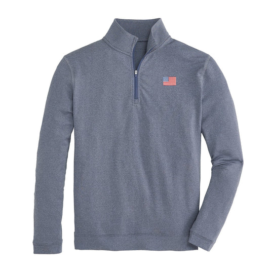 Onward Reserve Classic Flag Flow 1/4 Zip Pullover - Dark Denim