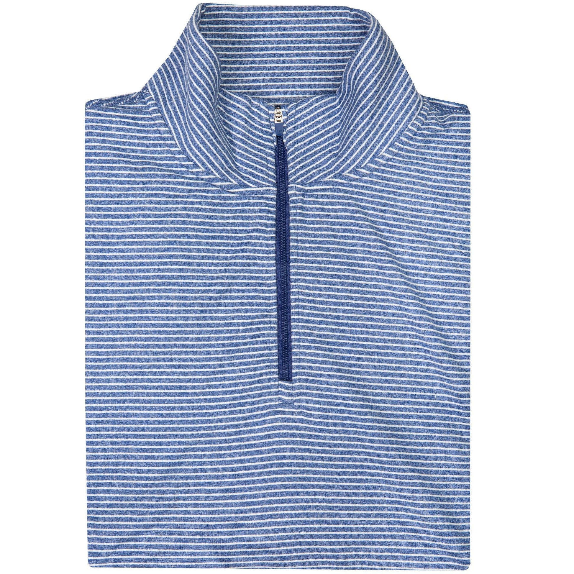 Onward Reserve Flow Stripe Performance 1/4 Zip Pullover - Delft/White