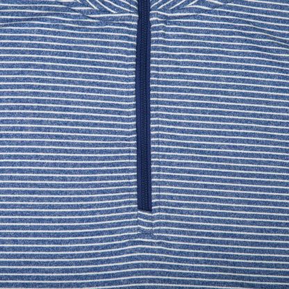 Onward Reserve Flow Stripe Performance 1/4 Zip Pullover - Delft/White