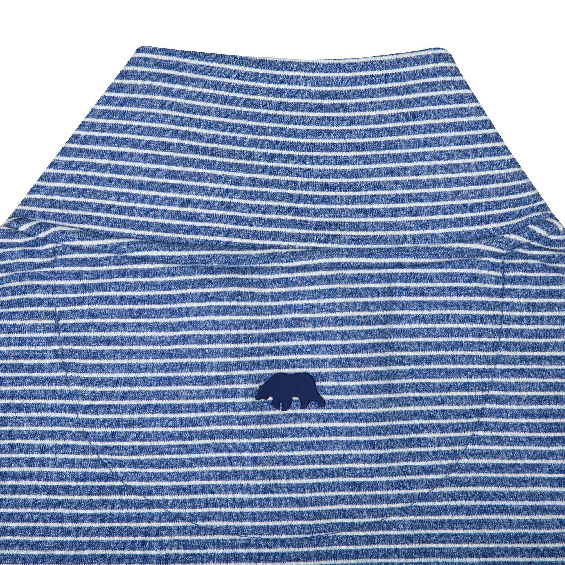 Onward Reserve Flow Stripe Performance 1/4 Zip Pullover - Delft/White