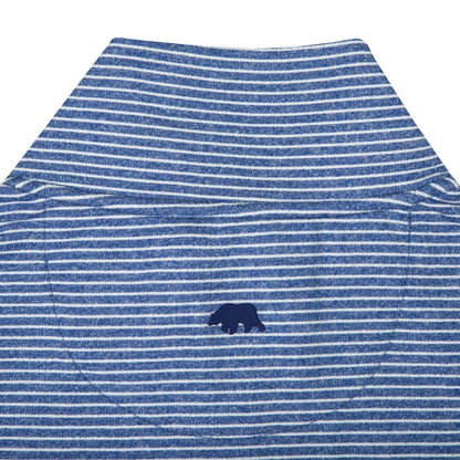 Onward Reserve Flow Stripe Performance 1/4 Zip Pullover - Delft/White