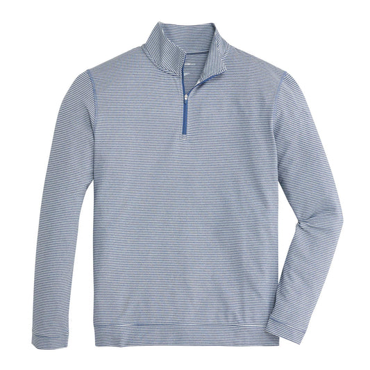 Onward Reserve Flow 1/4 Zip Stripe Pullover - Dark Denim