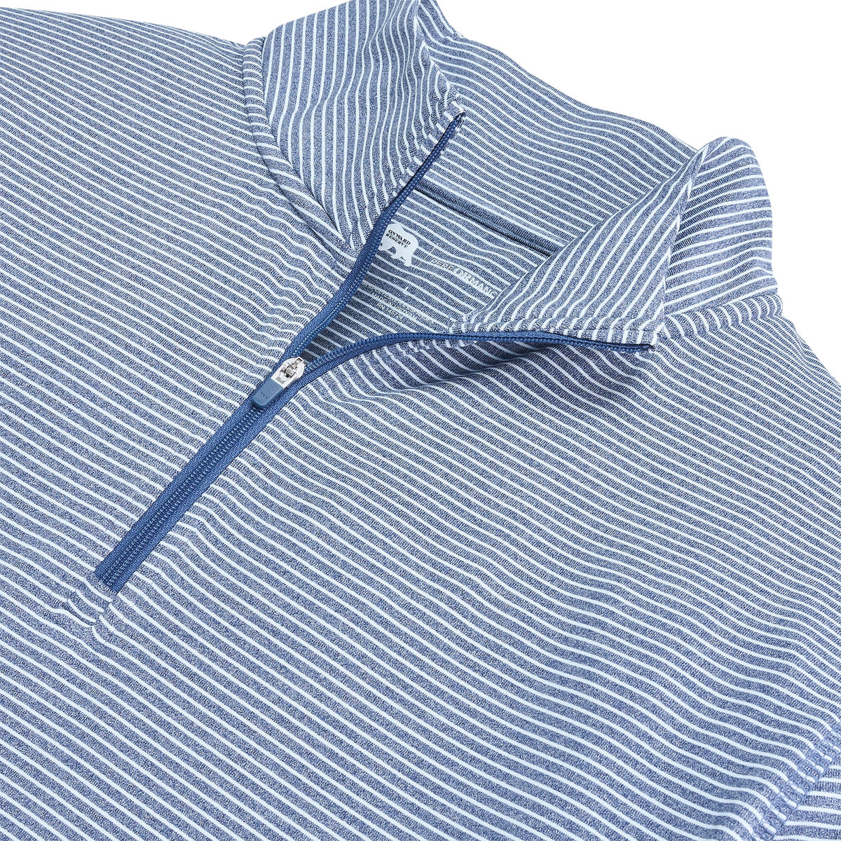 Onward Reserve Flow 1/4 Zip Stripe Pullover - Dark Denim