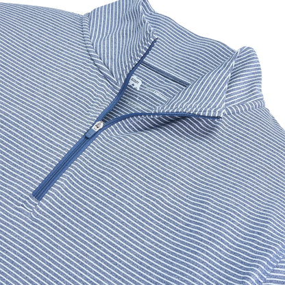 Onward Reserve Flow 1/4 Zip Stripe Pullover - Dark Denim