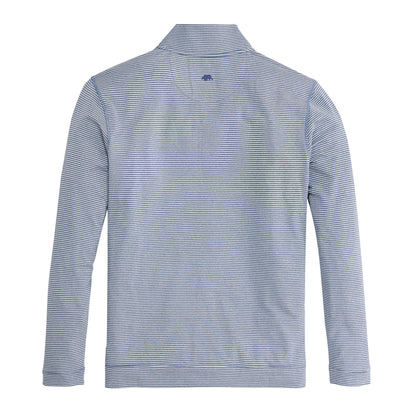 Onward Reserve Flow 1/4 Zip Stripe Pullover - Dark Denim