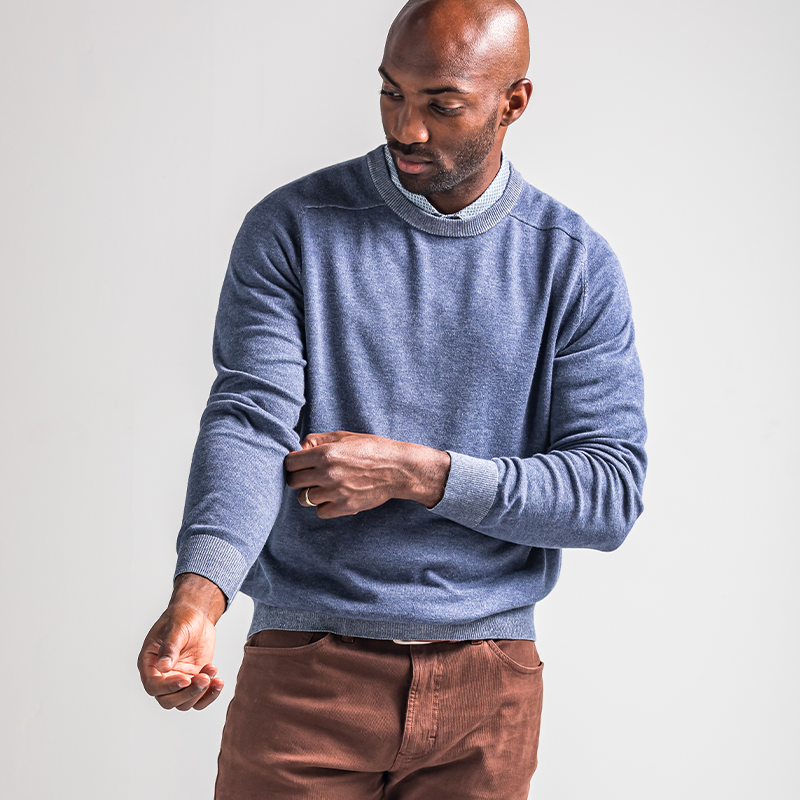 Onward Reserve Apex Crewneck with CoolMax - Blue Indigo
