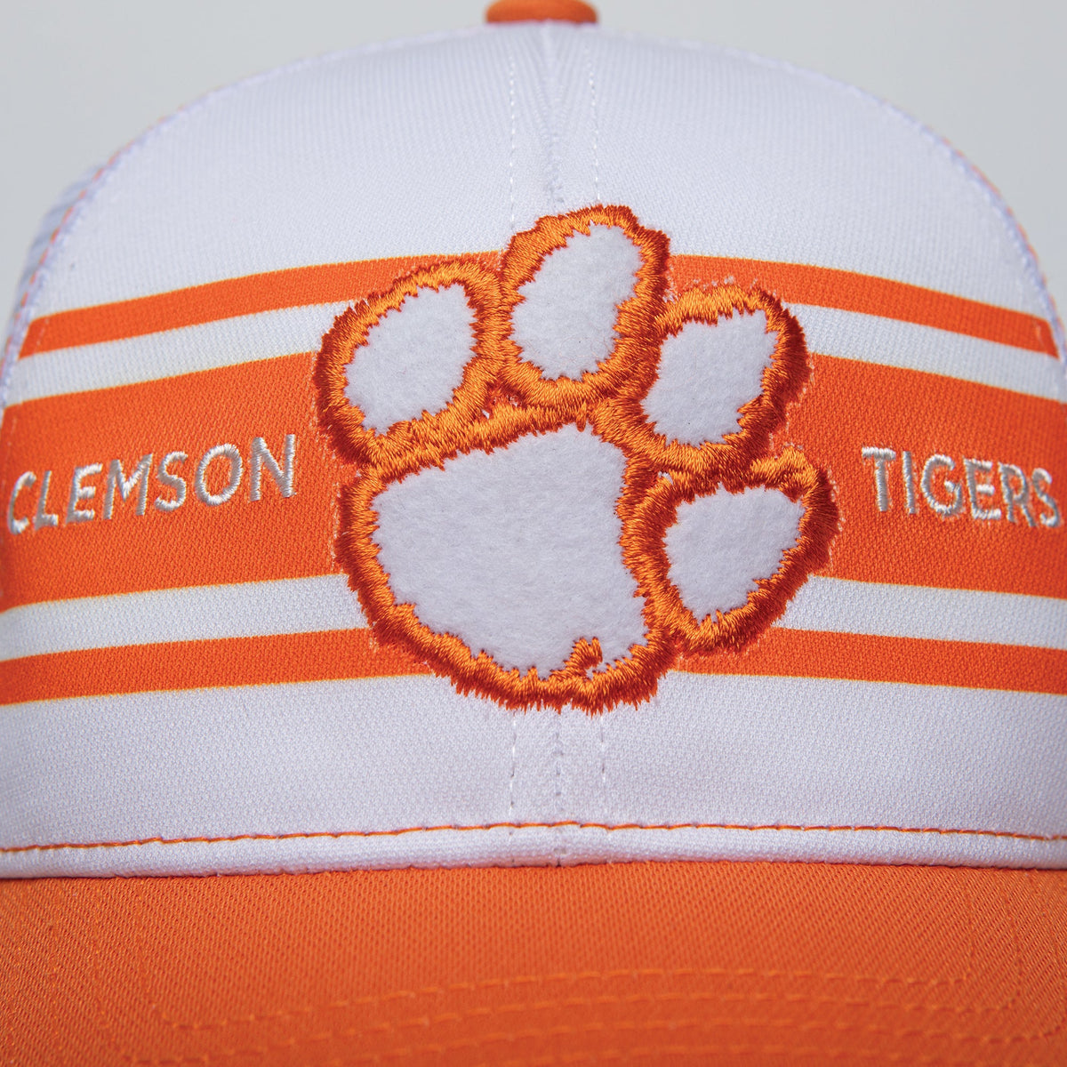 Onward Reserve Clemson Super Stripe Vintage Trucker Hat