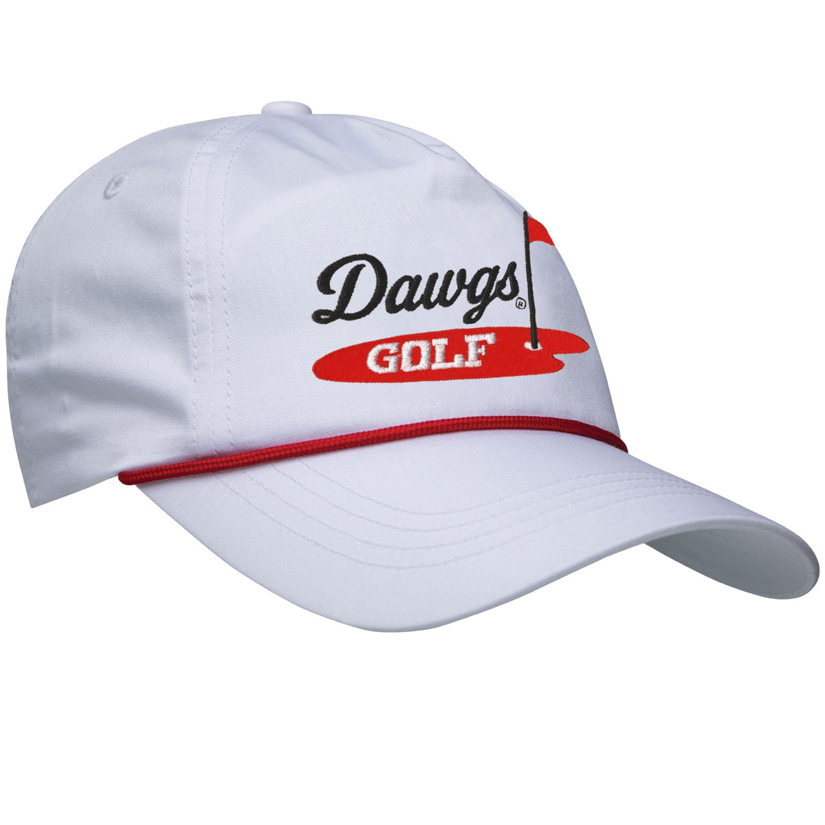 Onward Reserve UGA Dawgs Golf Rope Hat - White Hat/Red Rope