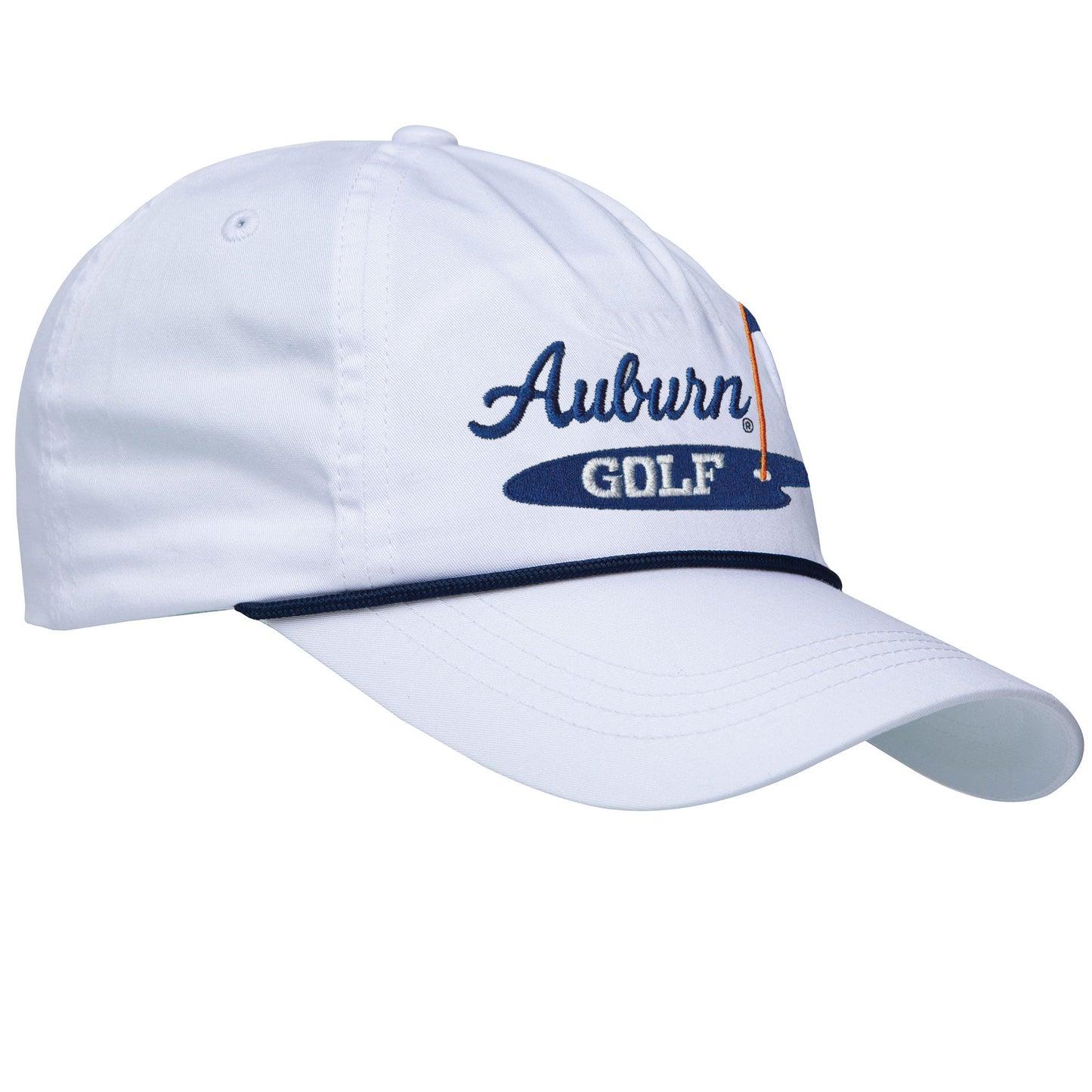 Onward Reserve Auburn Golf Rope Hat - White Hat/Navy Rope