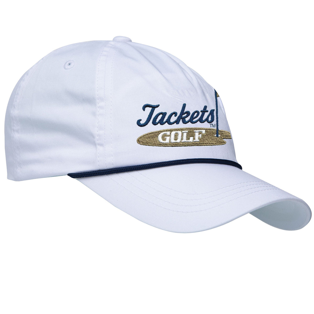 Onward Reserve Georgia Tech Jackets Golf Rope Hat - White Hat/Navy Rope