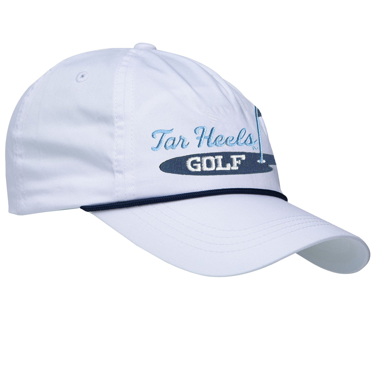 Onward Reserve UNC Tar Heels Golf Rope Hat - White Hat/Navy Rope