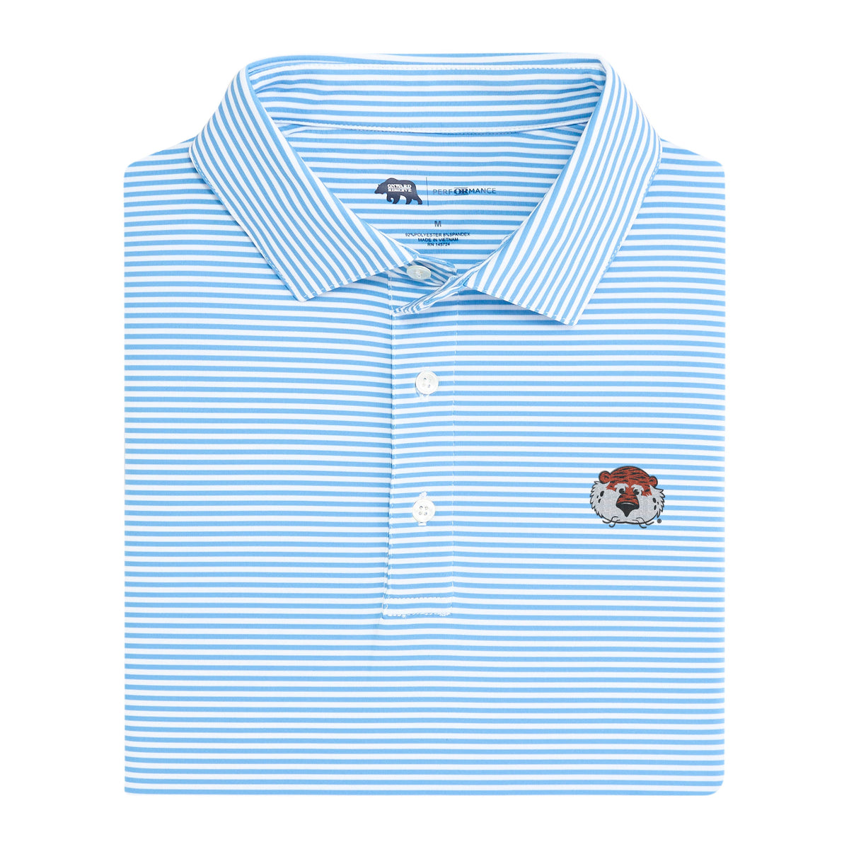 Onward Reserve Auburn Aubie Echo Stripe Performance Polo