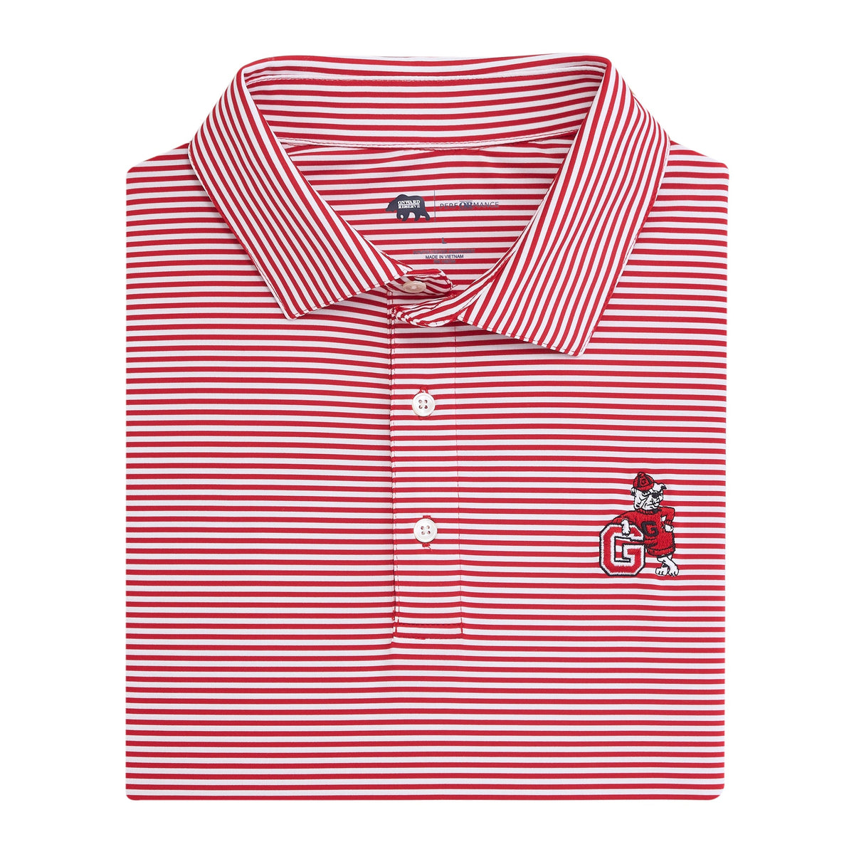 Onward Reserve UGA G Dog Echo Stripe Performance Polo - Red