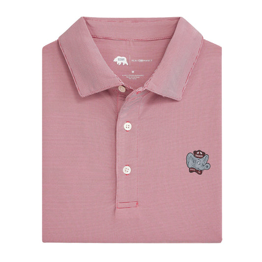 Onward Reserve Alabama Big Al Hairline Stripe Performance Polo