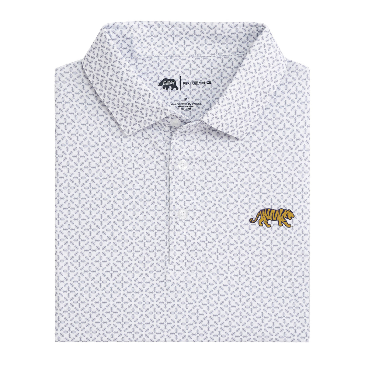 Onward Reserve LSU Walking Tiger Gameday Printed Polo