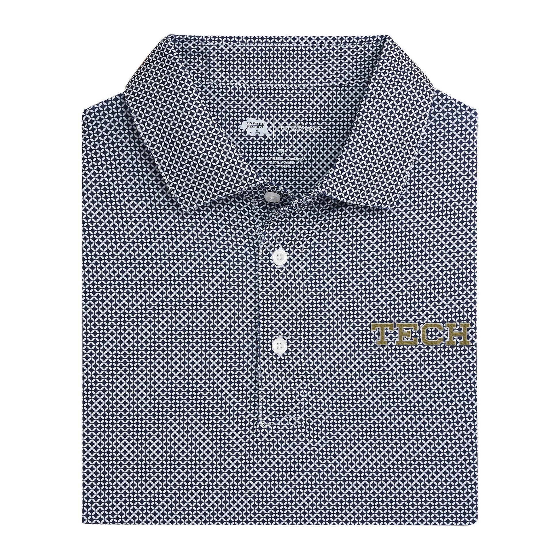 Onward Reserve Georgia Tech Block Scope Printed Polo