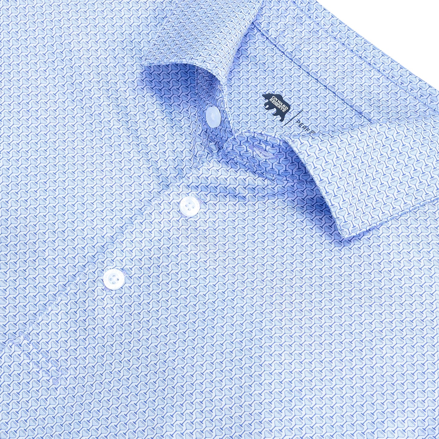 Onward Reserve Night Owl Printed Performace Polo - Thistle