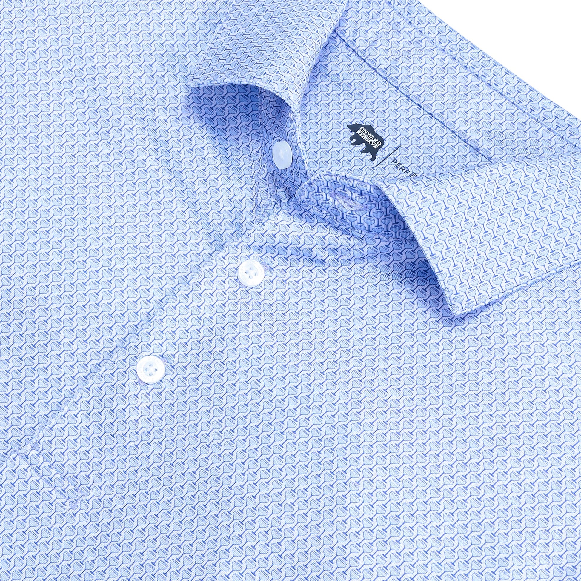 Onward Reserve Night Owl Printed Performace Polo - Thistle