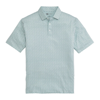 Onward Reserve Thistle Printed Performance Polo - Mallard Green
