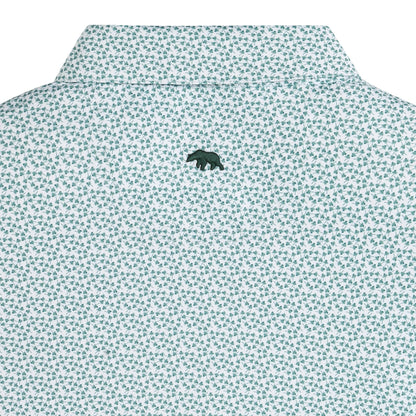 Onward Reserve Thistle Printed Performance Polo - Mallard Green