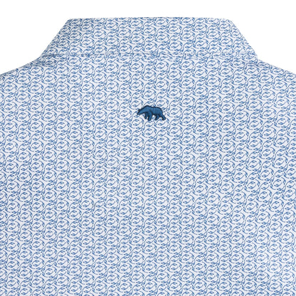 Onward Reserve Bevy Printed Performance Polo - Blue Horizon