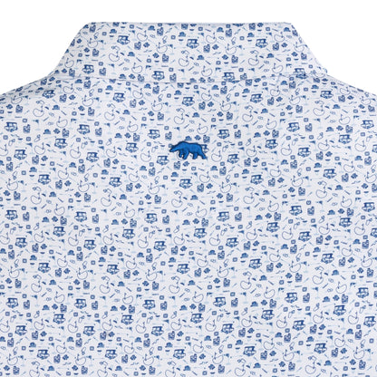 Onward Reserve 19th Hole Printed Performance Polo - Ensign Blue