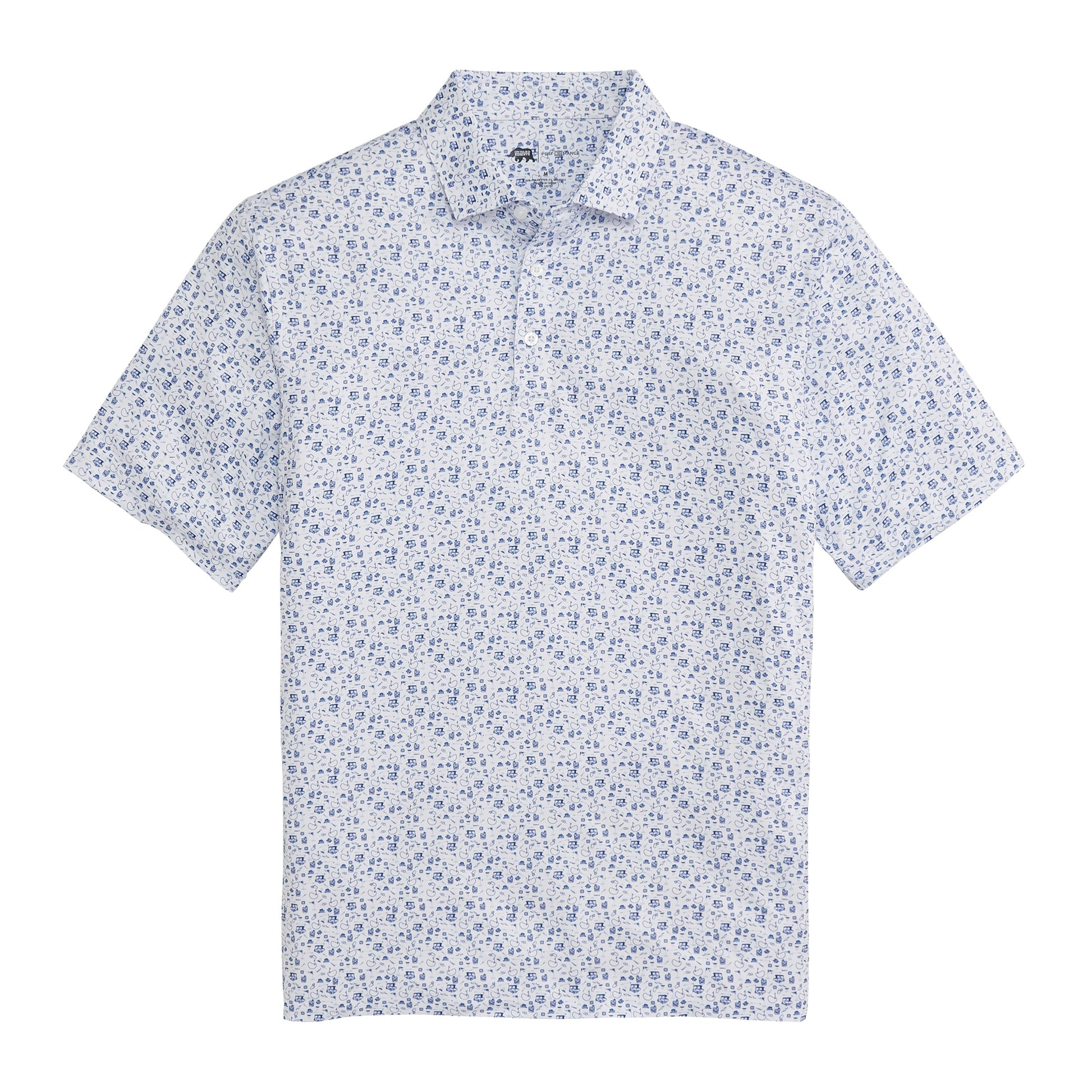 Onward Reserve 19th Hole Printed Performance Polo - Ensign Blue