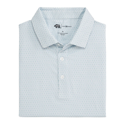 Onward Reserve Out of Office Printed Performance Polo - Mallard Green