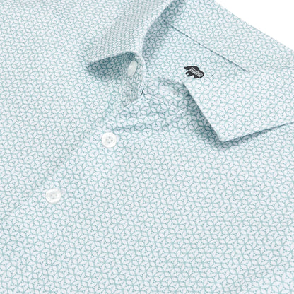 Onward Reserve Out of Office Printed Performance Polo - Mallard Green